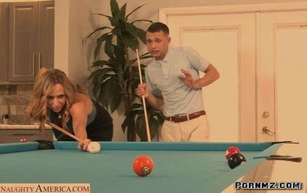 Hot Milf Hustles The Pool Table Boy